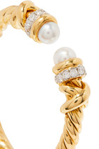 Petite Helena Ring, 18K Gold, Diamond & Pearl